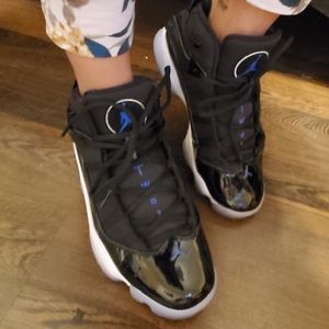 Black & Blue Jordans
